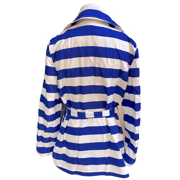 Cynthia Rowley NWOT Nautical Striped Trench Coat! - Picture 2 of 10